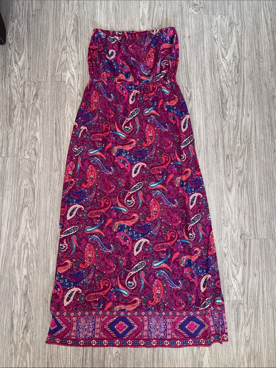Lucky Brand Dresses & Skirts - Lucky Brand Multi Color Maxi Strapless Dress  Sz L